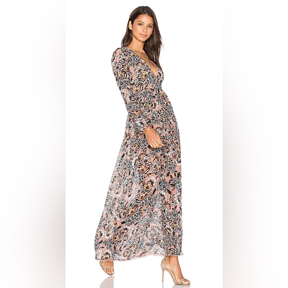 For Love & Lemons Gracie nude floral dress